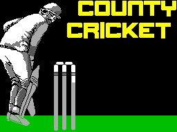 County Cricket title screen for ZX Spectrum